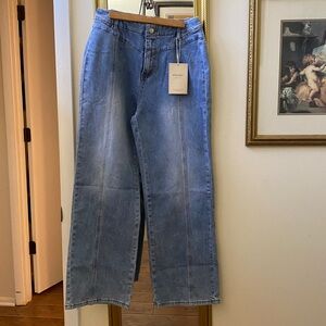 Faded Blue Wide-Leg Jeans ladies size 6 new with tag Peihot